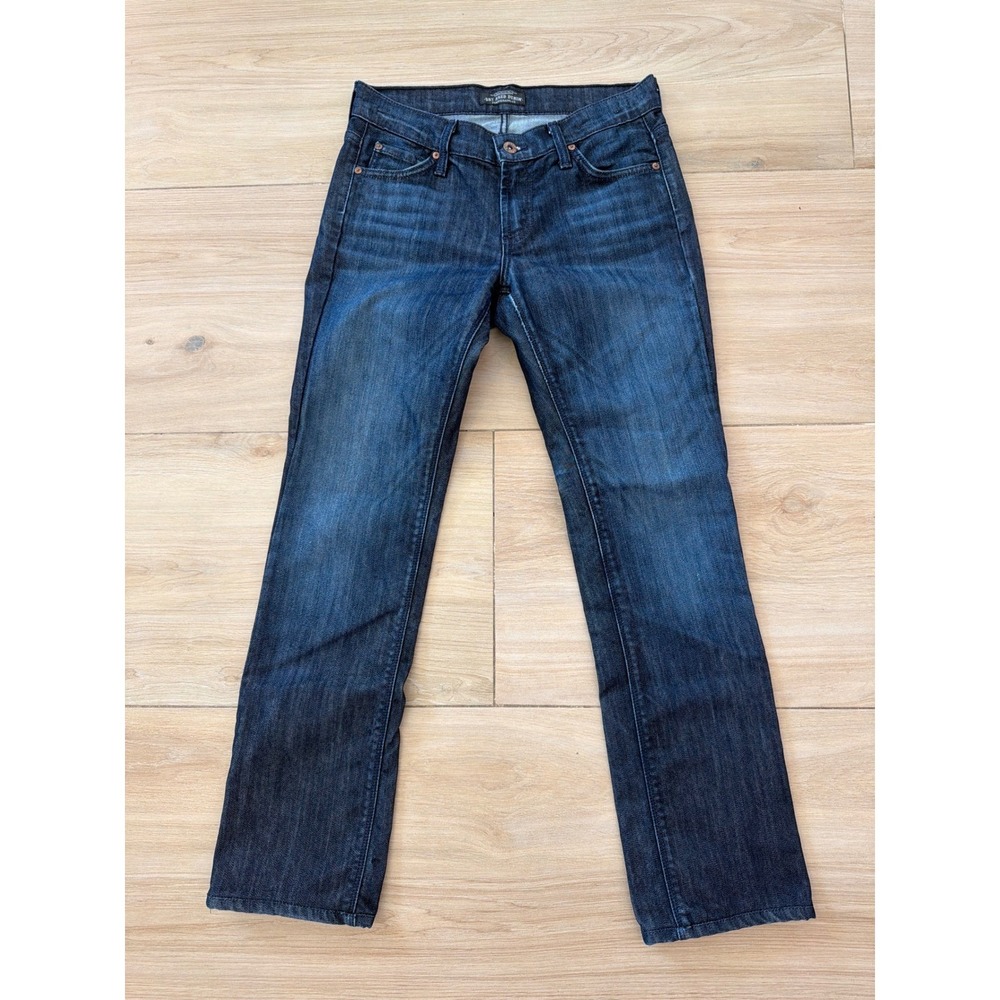 James Jeans Dry Aged Denim Dark Wash Straight Leg Jeans Womens 27 Made‎ in USA